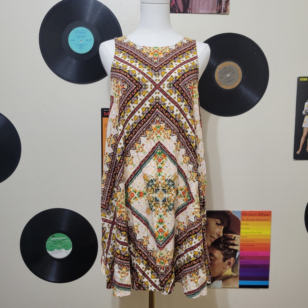 Altar'd State | Multicolor Boho Tapestry Swing Dress